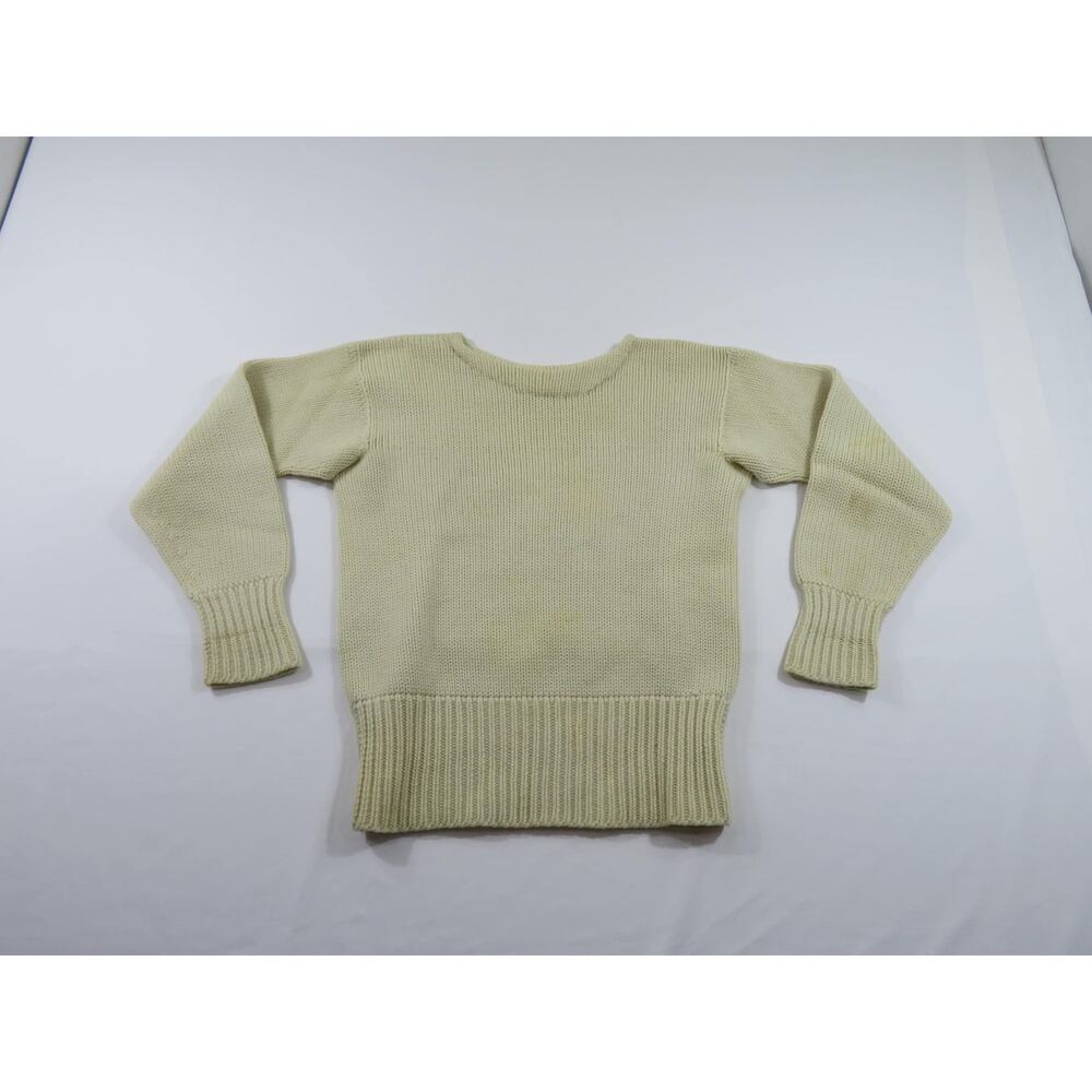 Indian Brand Wool Sweater 1950s-60s Ivory Beige Color Sz M